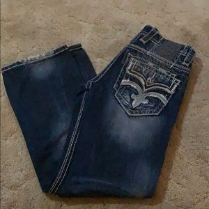 Dark wash “daren” rock revival size 29
